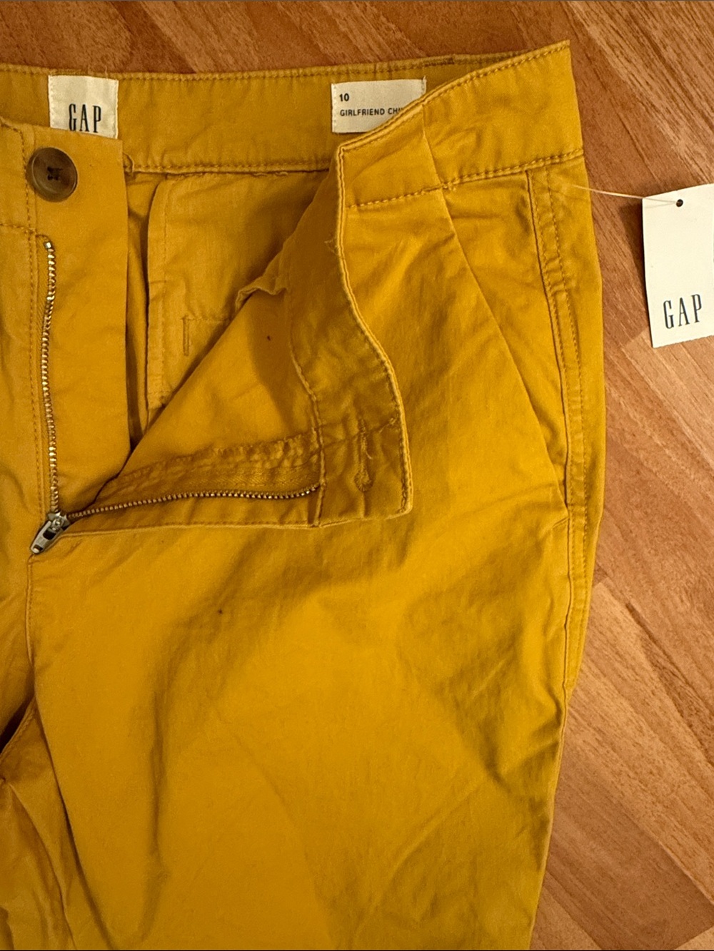 GAP Women’s Mustard Girlfriend Chino Pants